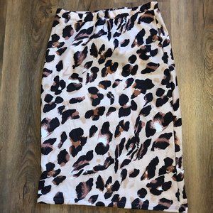 Leopard print pencil skirt size S